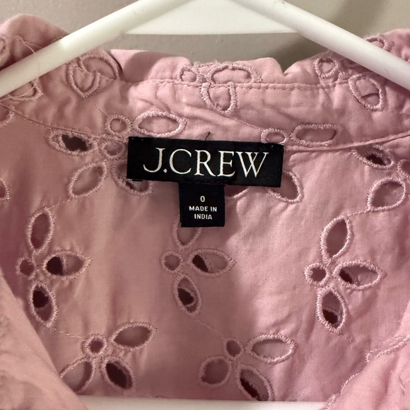 J. Crew Soft Pink Eyelet Blouse - Picture 2 of 3